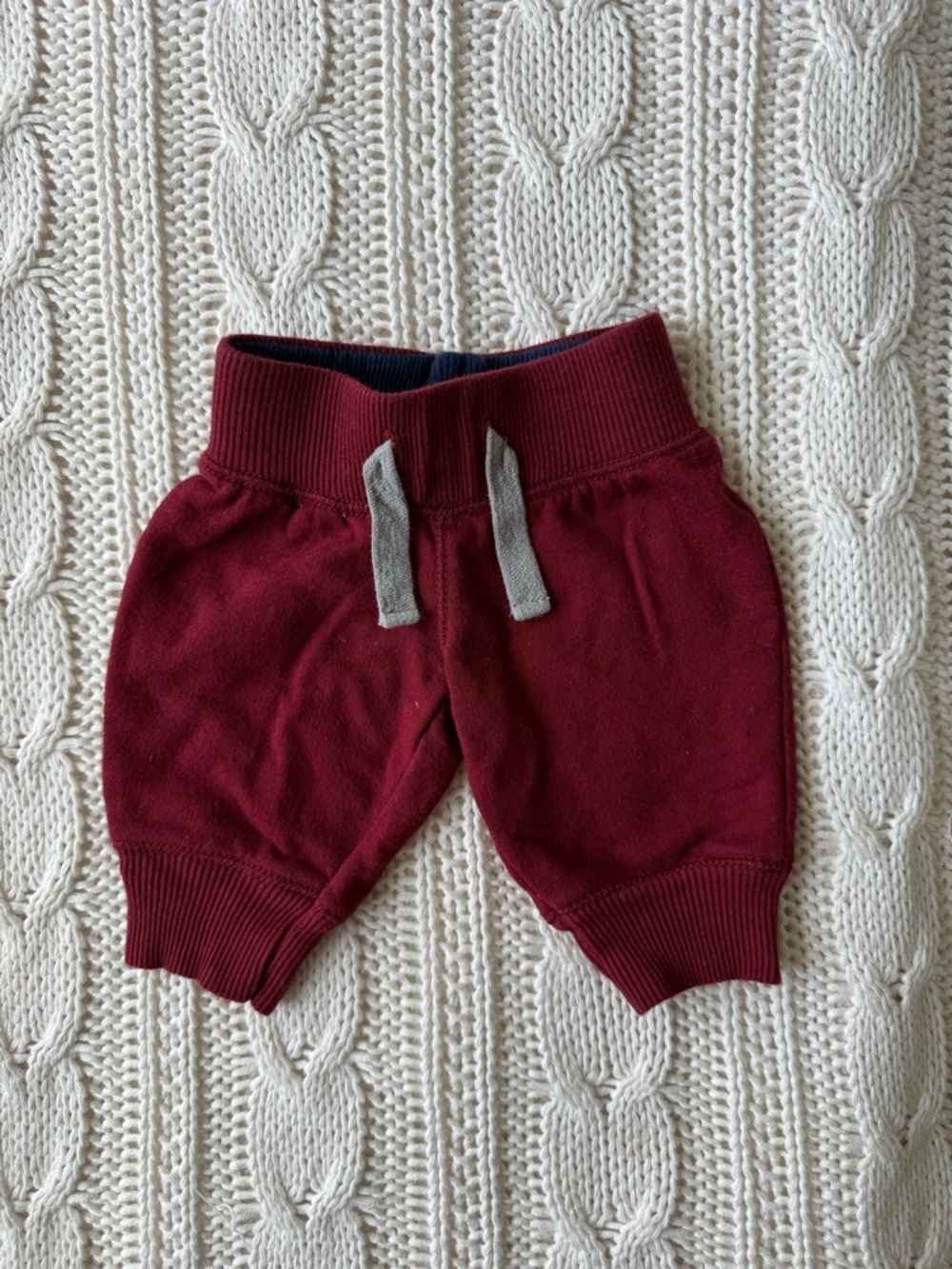 Circo Maroon Baby Jogger Shorts with Navy Waistband Newborn